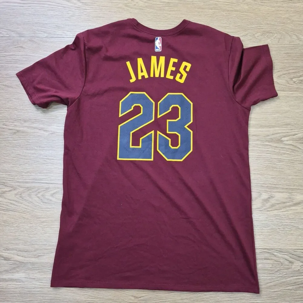 Nike Dri-Fit Lebron James #23 Cleveland Cavaliers Adult Mens L Tee NBA Goat